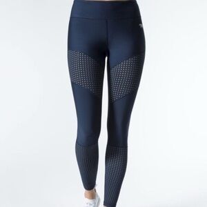 Running Bear Carbon38 the standard high rise‎ mesh leggings navy blue size 2/4